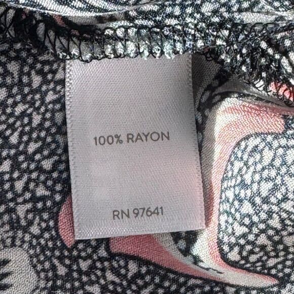 J. Jill NWT Marvel Black/White Pink Floral Tunic Sz 2X - Picture 9 of 11